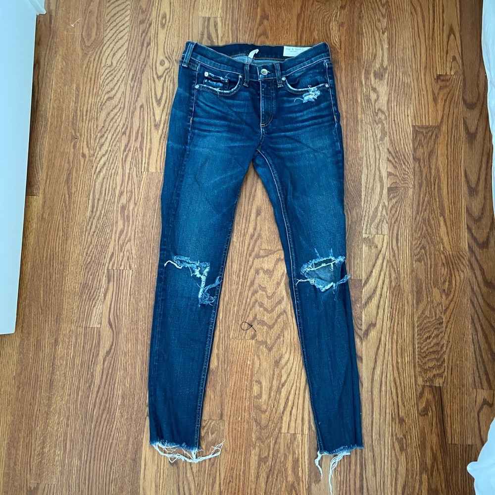 Rag and Bones jeans 26 ripped medium rise
